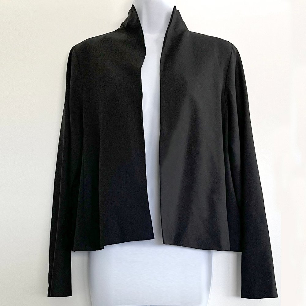 Eileen Fisher Stand Collar Swing Open Jacket